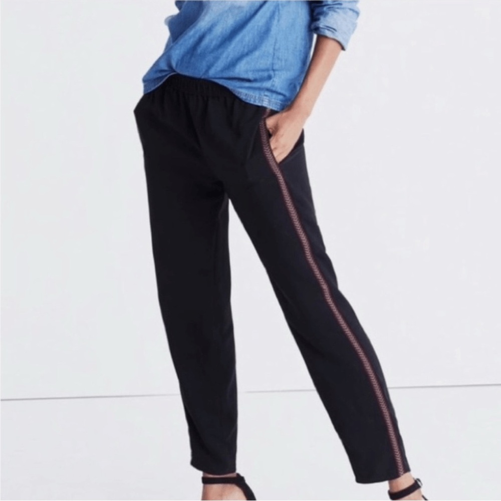 Madewell embroidered track jogger pants